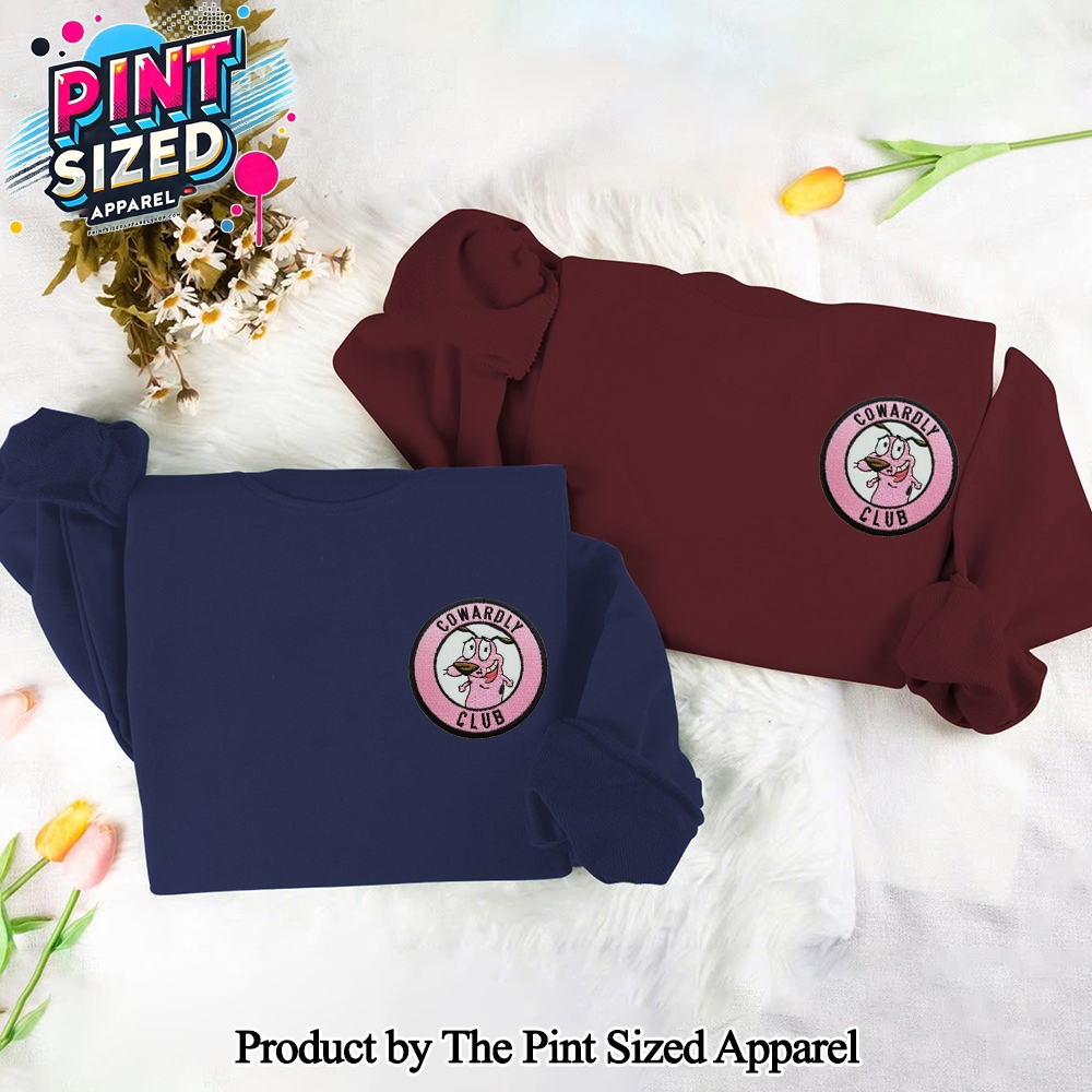 Courage the Cowardly Dog Club Embroidered Sweatshirt Courage the Cowardly Dog Club Embroidered Sweatshirt