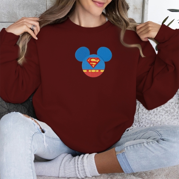 DC Comics Superman x Mickey Mouse Embroidered Sweatshirt