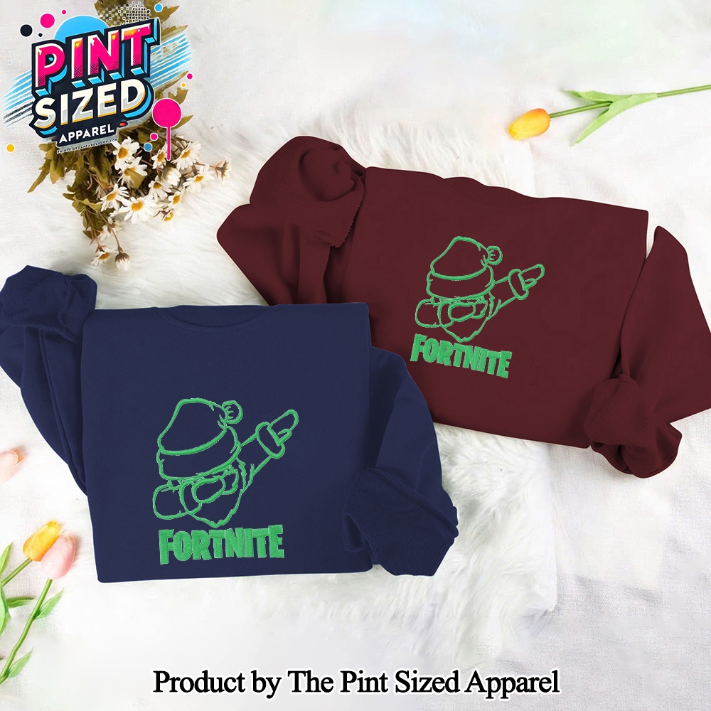 Fortnite Santa Dabbing Embroidered Sweatshirt Fortnite Santa Dabbing Embroidered Sweatshirt