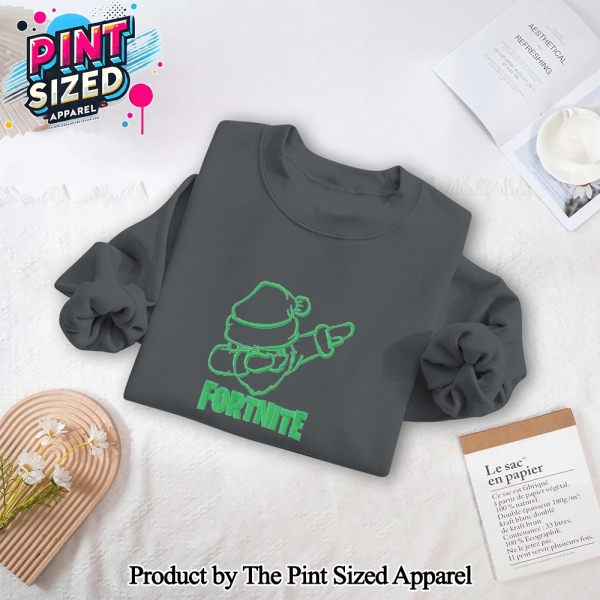 Fortnite Santa Dabbing Embroidered Sweatshirt