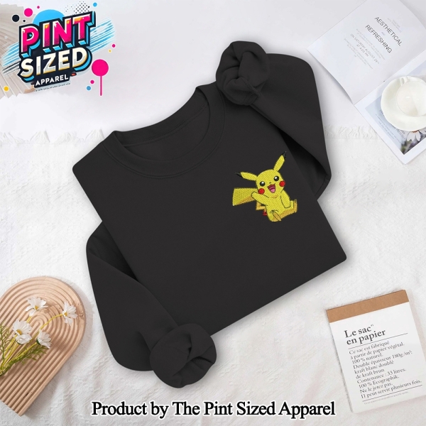 Pokemon Pikachu Gift Ideas Embroidered Sweatshirt