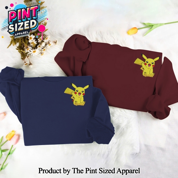 Pokemon Pikachu Gift Ideas Embroidered Sweatshirt