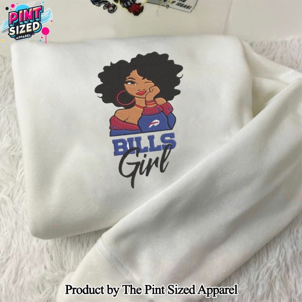 Girl Bills vs Buffalo Bills National Football League Unisex Embroidered Crewneck Sweatshirt