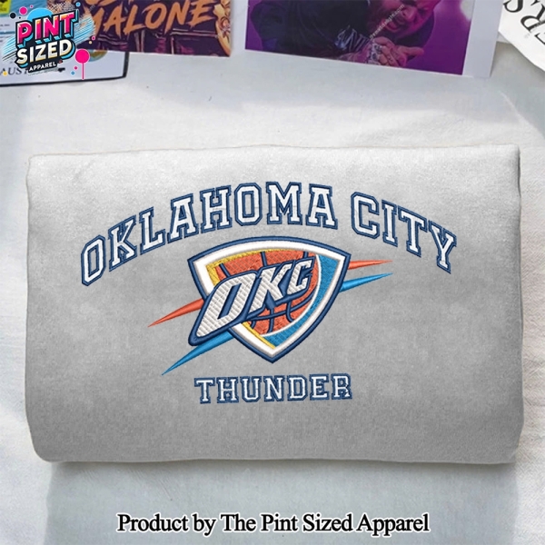 Oklahoma City Thunder Casual Embroidered Sweatshirt