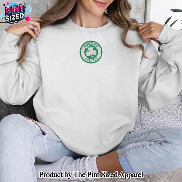 Boston Celtics NBA Team Gift Ideas Embroidered Crewneck Sweatshirt