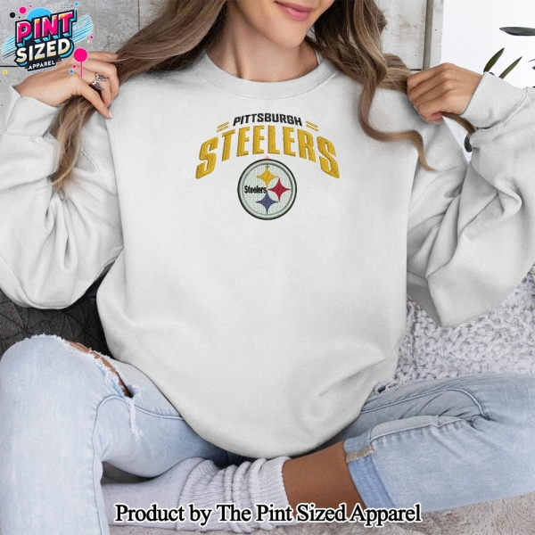 Pittsburgh Steelers Unisex Embroidered Crewneck Sweatshirt