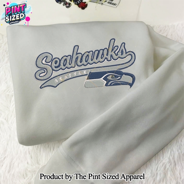 Seattle Seahawks National Football League Embroidered Crewneck Sweatshirt